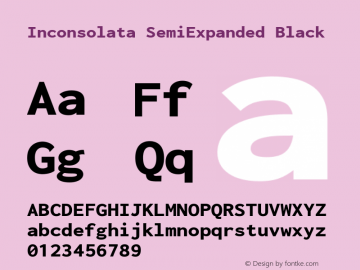 Inconsolata SemiExpanded Black Version 3.001图片样张