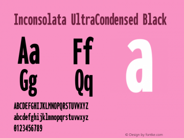 Inconsolata UltraCondensed Black Version 3.001图片样张