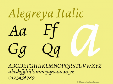 Alegreya Italic Version 2.009图片样张