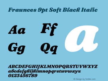 Fraunces 9pt Soft Black Italic Version 1.000;[b76b70a41] Font Sample