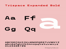 Trispace Expanded Bold Version 1.210图片样张