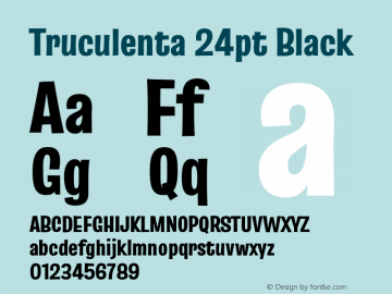 Truculenta 24pt Black Version 1.002图片样张