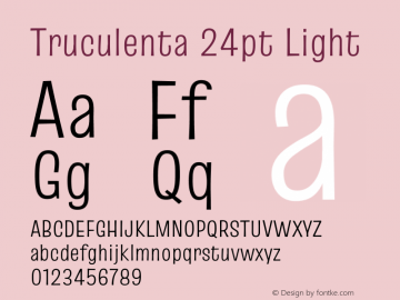 Truculenta 24pt Light Version 1.002图片样张