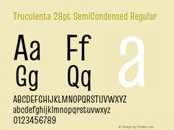 Truculenta 28pt SemiCondensed Regular Version 1.002图片样张