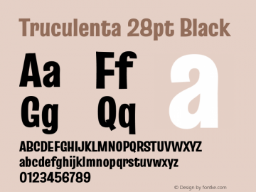 Truculenta 28pt Black Version 1.002图片样张