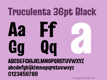 Truculenta 36pt Black Version 1.002图片样张