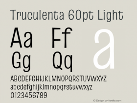 Truculenta 60pt Light Version 1.002图片样张