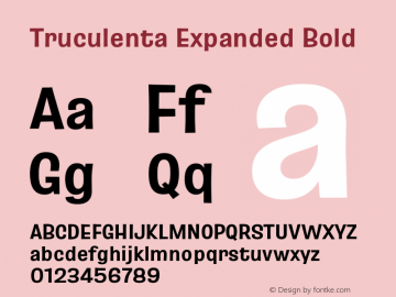 Truculenta Expanded Bold Version 1.002图片样张