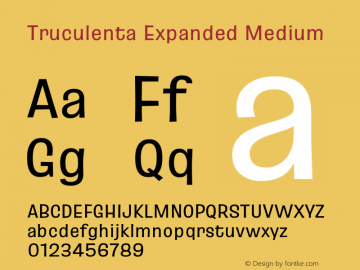 Truculenta Expanded Medium Version 1.002图片样张