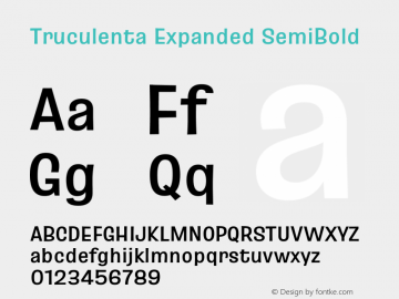 Truculenta Expanded SemiBold Version 1.002图片样张