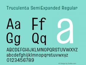 Truculenta SemiExpanded Regular Version 1.002图片样张