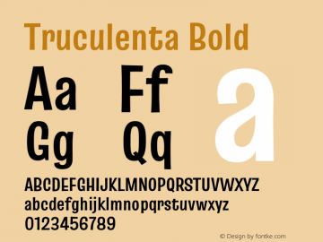 Truculenta Bold Version 1.002图片样张