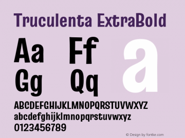 Truculenta ExtraBold Version 1.002图片样张