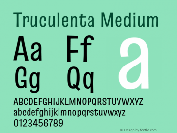 Truculenta Medium Version 1.002图片样张