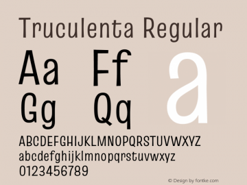Truculenta Regular Version 1.002图片样张