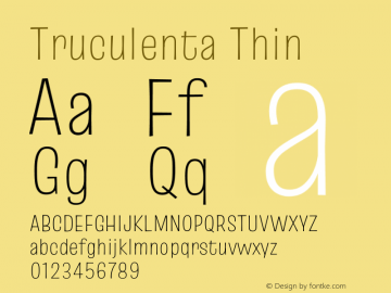 Truculenta Thin Version 1.002图片样张