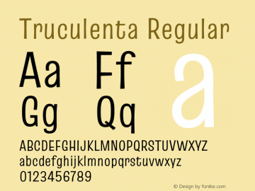Truculenta Regular Version 1.002图片样张