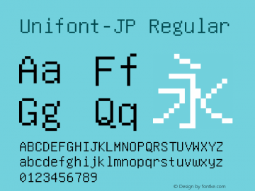 Unifont-JP Version 13.0.05图片样张