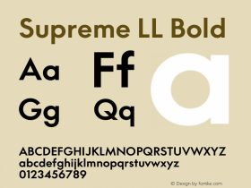 Supreme LL Bold Version 3.000; build 0004 | wf-rip DC20200325 Font Sample