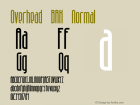 Overhead BRK Normal Version 1.18 Font Sample