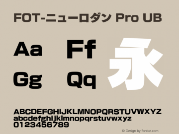FOT-ニューロダン Pro UB  Font Sample