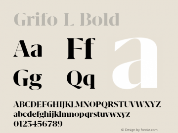 Grifo L Bold Version 2.001图片样张