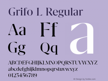 Grifo L Regular Version 2.001图片样张