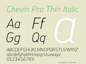 ChevinPro-ThinItalic 001.000图片样张