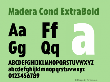 Madera Cond ExtraBold Version 2.01图片样张