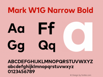 Mark W1G Narrow Bold Version 1.00, build 8, g2.6.4 b1272, s3图片样张