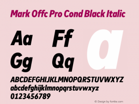 Mark Offc Pro Cond Black Italic Version 7.504; 2015; Build 1021图片样张