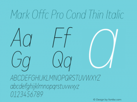 Mark Offc Pro Cond Thin Italic Version 7.504; 2015; Build 1023图片样张