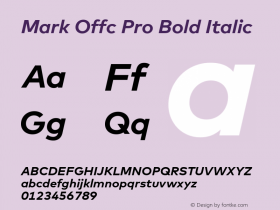 Mark Offc Pro Bold Italic Version 7.504; 2013; Build 1022图片样张