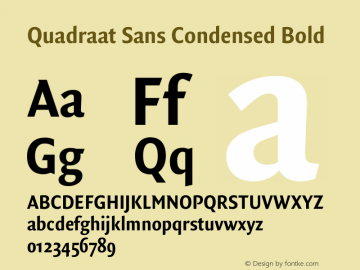Quadraat Sans Cond Bold Version 8.001 | wf-rip DC20190410图片样张