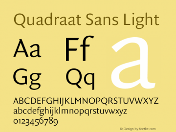 Quadraat Sans Light Version 8.001 | wf-rip DC20190410图片样张