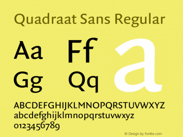 Quadraat Sans Regular Version 8.001 | wf-rip DC20190410图片样张