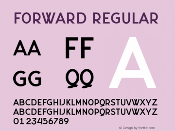 Forward Regular Version 1.000;PS 001.000;hotconv 1.0.88;makeotf.lib2.5.64775 Font Sample