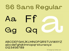 S6 Sans Regular Version 1.000图片样张