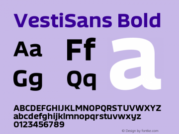 VestiSans Bold Version 1.7图片样张