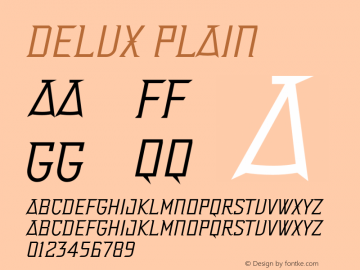 Delux Plain Version 1.000;PS 001.000;hotconv 1.0.70;makeotf.lib2.5.58329 Font Sample