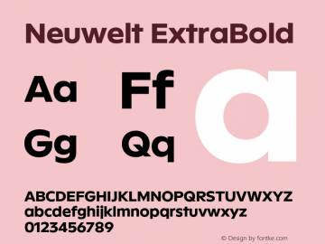 Neuwelt ExtraBold Version 1.00, build 22, g2.6.2 b1235, s3图片样张