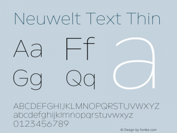 Neuwelt Text Thin Version 1.00, build 19, g2.6.2 b1235, s3图片样张