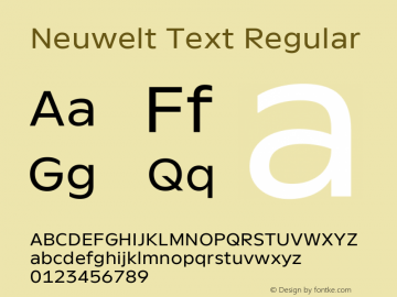 Neuwelt Text Regular Version 1.00, build 19, g2.6.2 b1235, s3图片样张