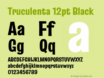 Truculenta 12pt Black Version 1.002图片样张