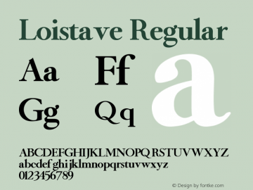 Loistave Version 1.00;February 16, 2021;FontCreator 13.0.0.2683 64-bit Font Sample