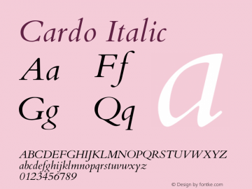 Cardo Italic Version 0.991图片样张