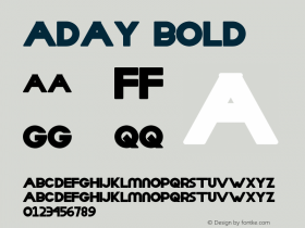 Aday Bold Version 1.001;Fontself Maker 3.5.1图片样张