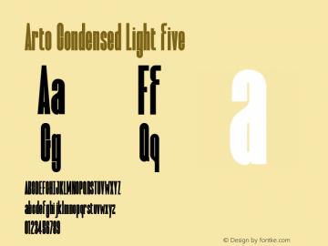 Arto Condensed Light five Version 1.000图片样张