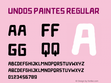 Undos Paintes Regular Version 1.000 Font Sample