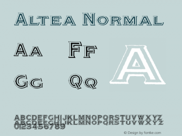 Altea Normal 001.001 Font Sample